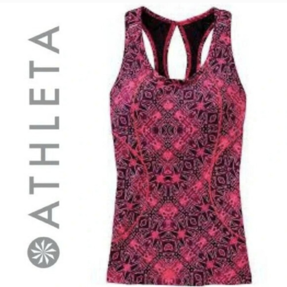 ATHLETA Pink Cairo Racetrack Tank Small‎